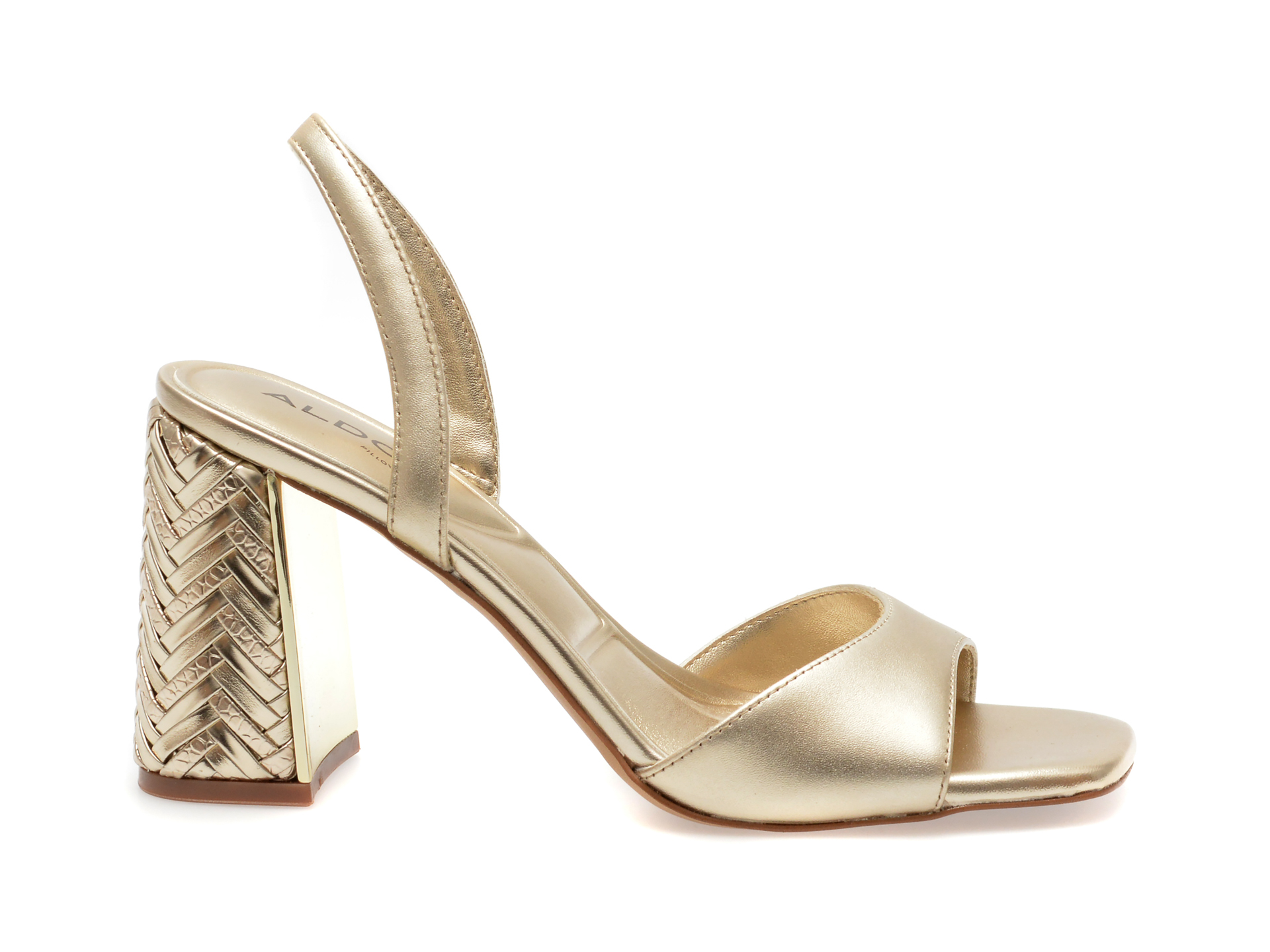 Sandale elegante ALDO aurii, MIRALE7411, din piele naturala