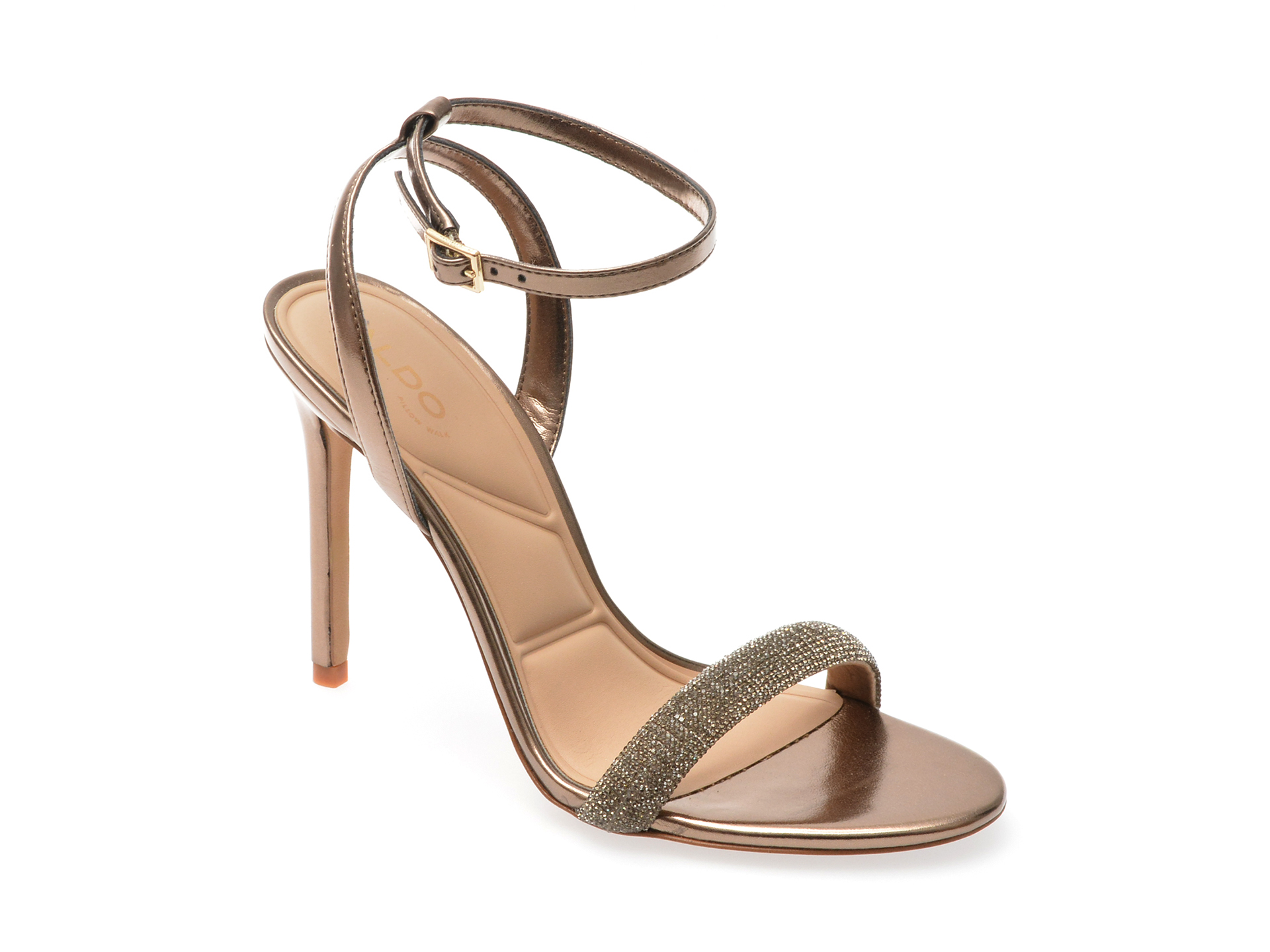 Sandale elegante ALDO bronz, 13773272, din piele ecologica