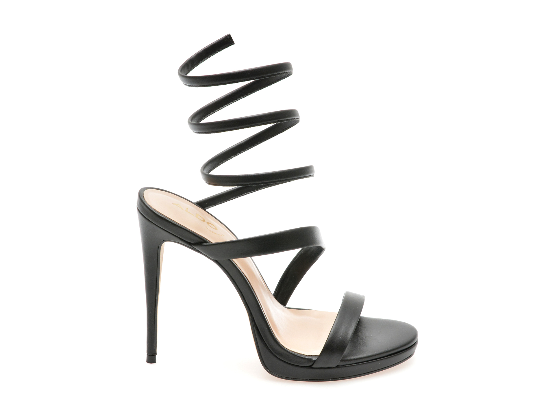 Sandale elegante ALDO negre, 13722732, din piele ecologica