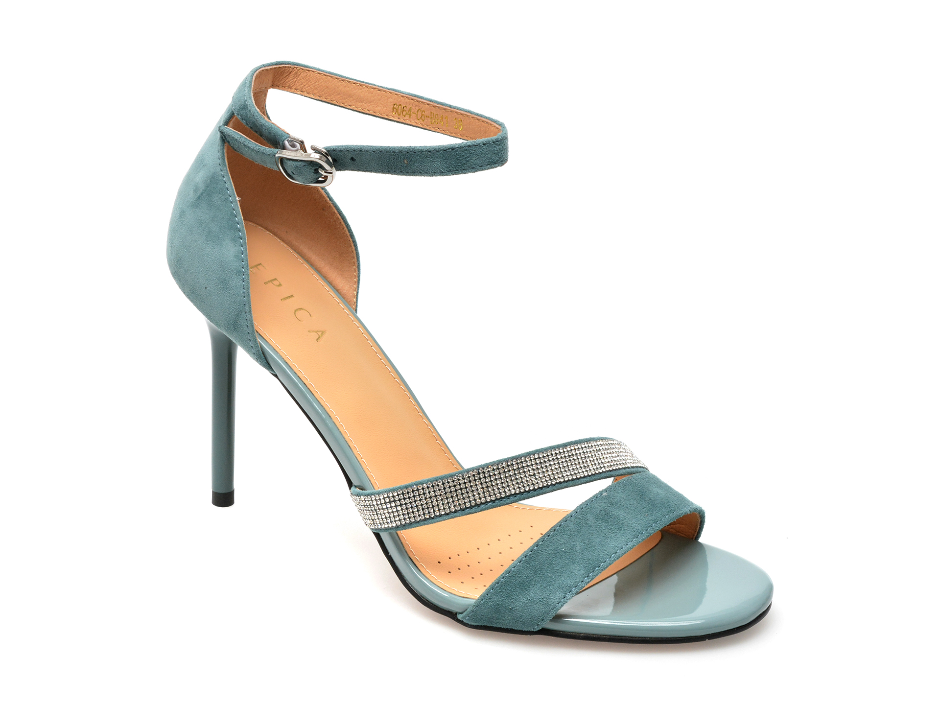Sandale EPICA albastre, 6064C6, din piele intoarsa /femei/sandale imagine noua