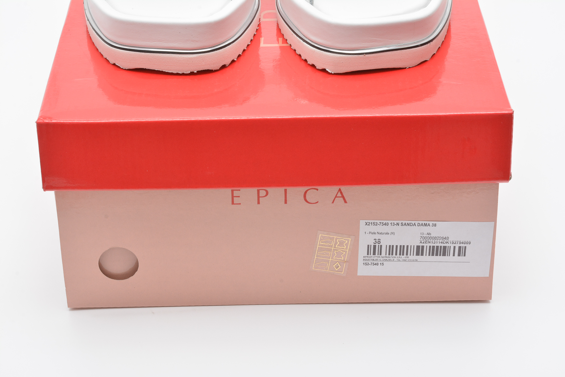 Sandale EPICA albe, 1527540, din piele naturala 2022 ❤️ Pret Super tezyo.ro imagine noua 2022