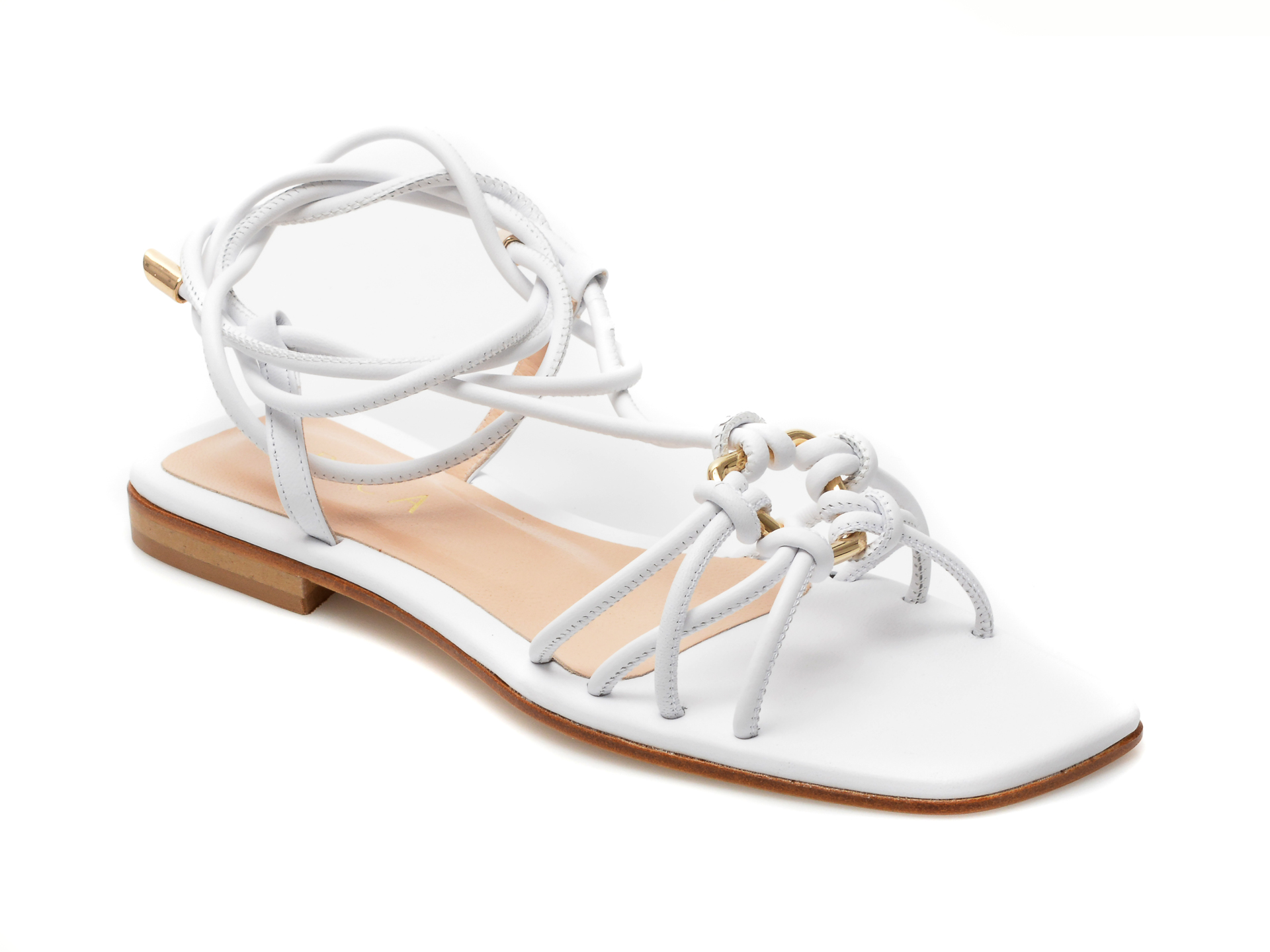 Sandale EPICA albe, 492, din piele naturala Epica imagine noua