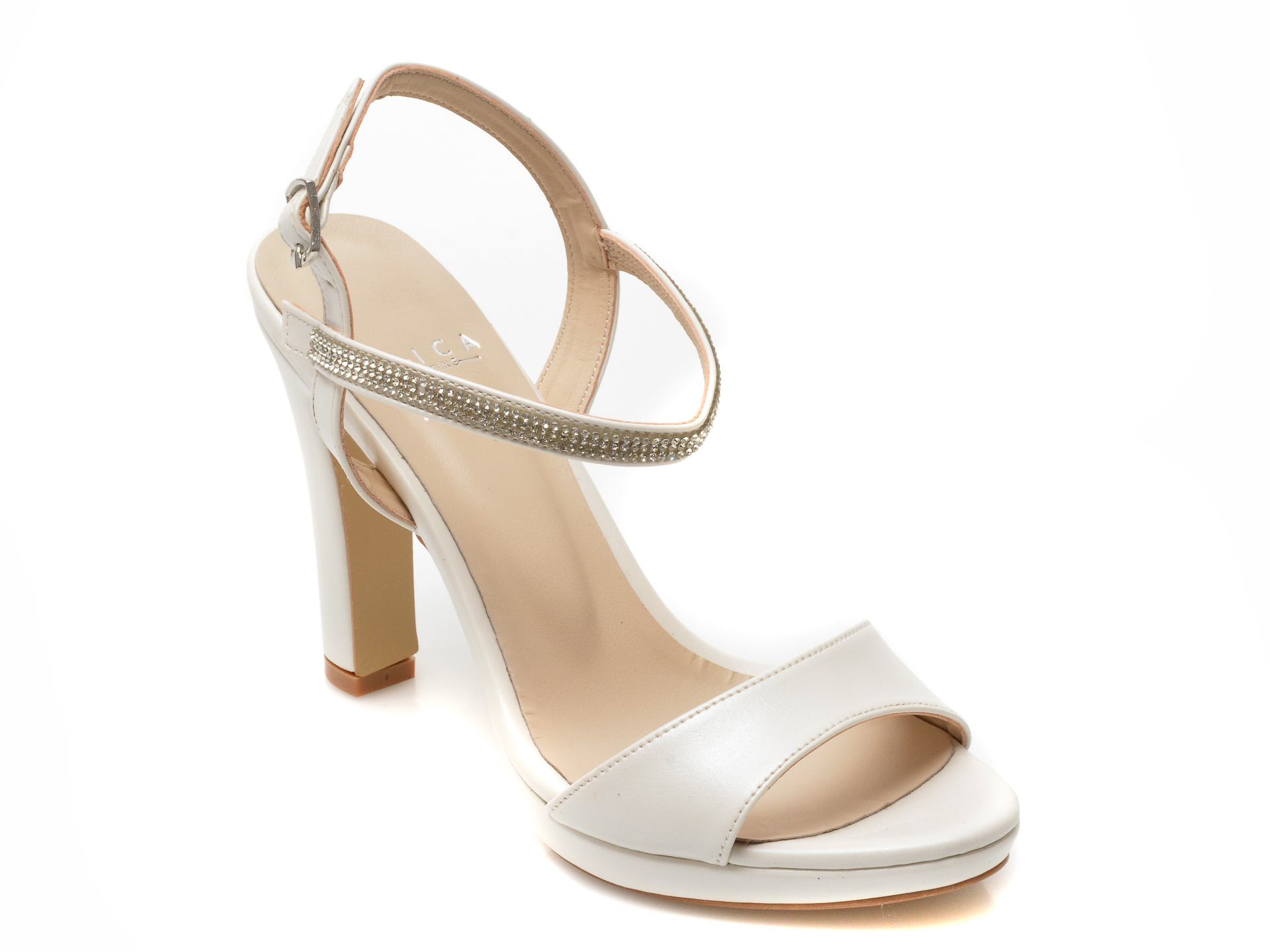 Sandale EPICA albe, 6029, din piele ecologica /femei/pantofi imagine noua