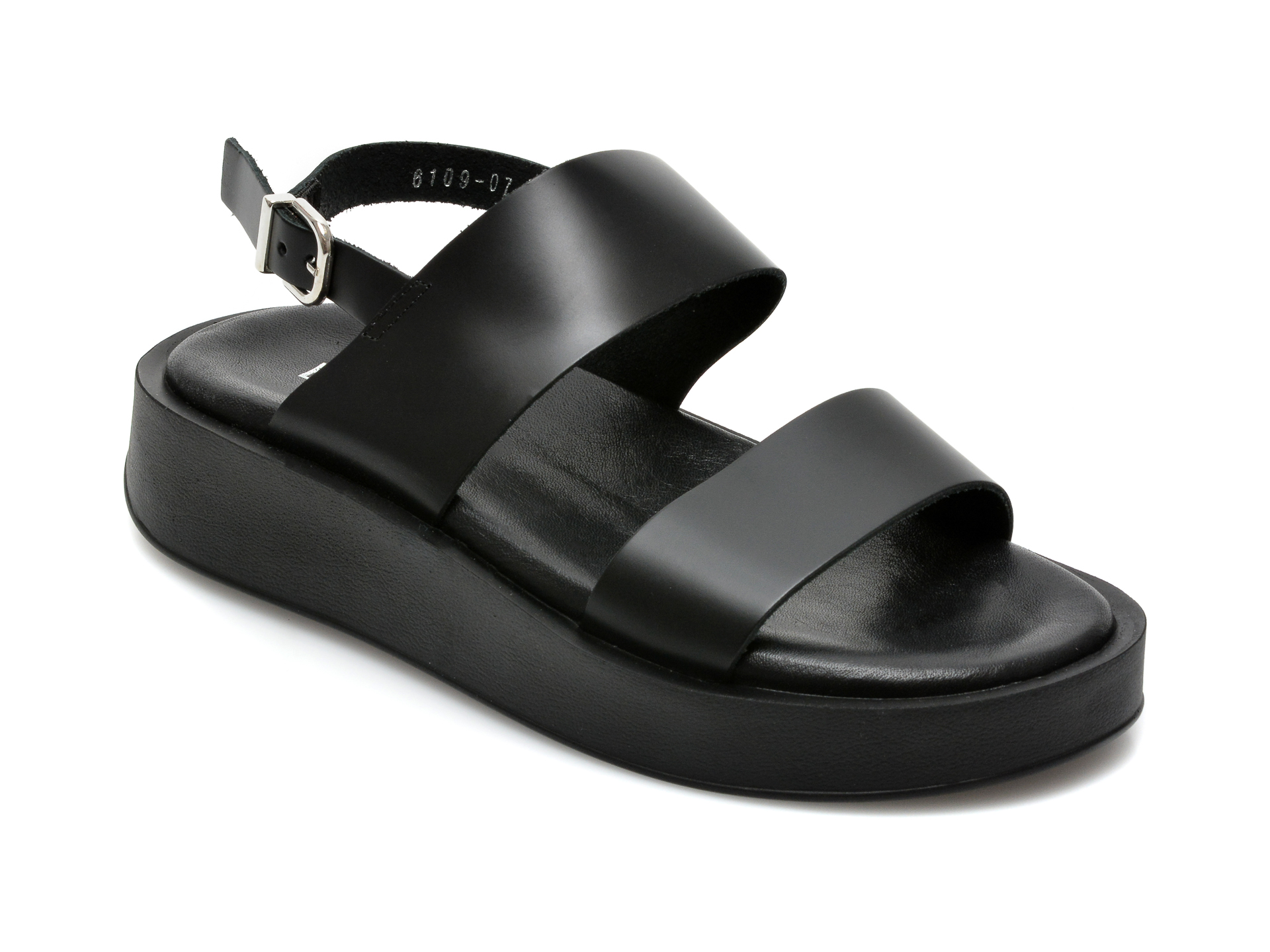 Sandale EPICA negre, 610907, din piele naturala