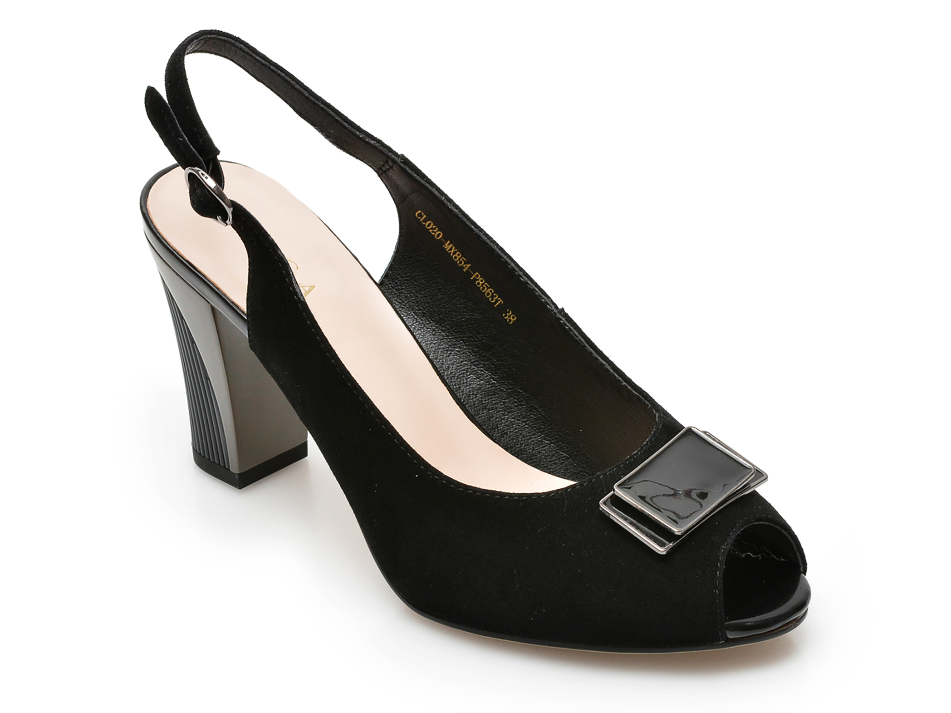 Sandale EPICA negre, MX854, din piele intoarsa 2022 ❤️ Pret Super tezyo.ro imagine noua 2022