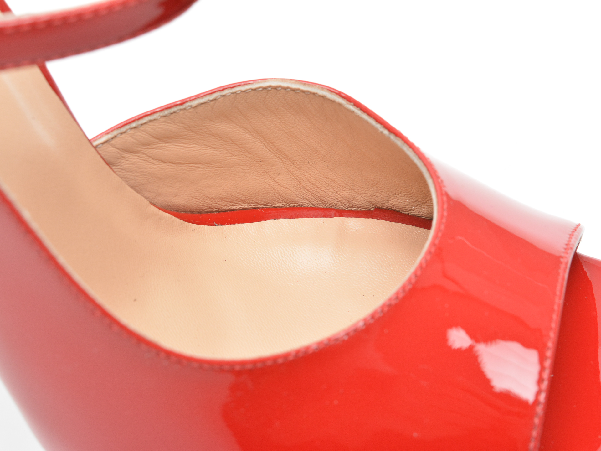Poze Sandale EPICA rosii, 245G09, din piele naturala lacuita Tezyo