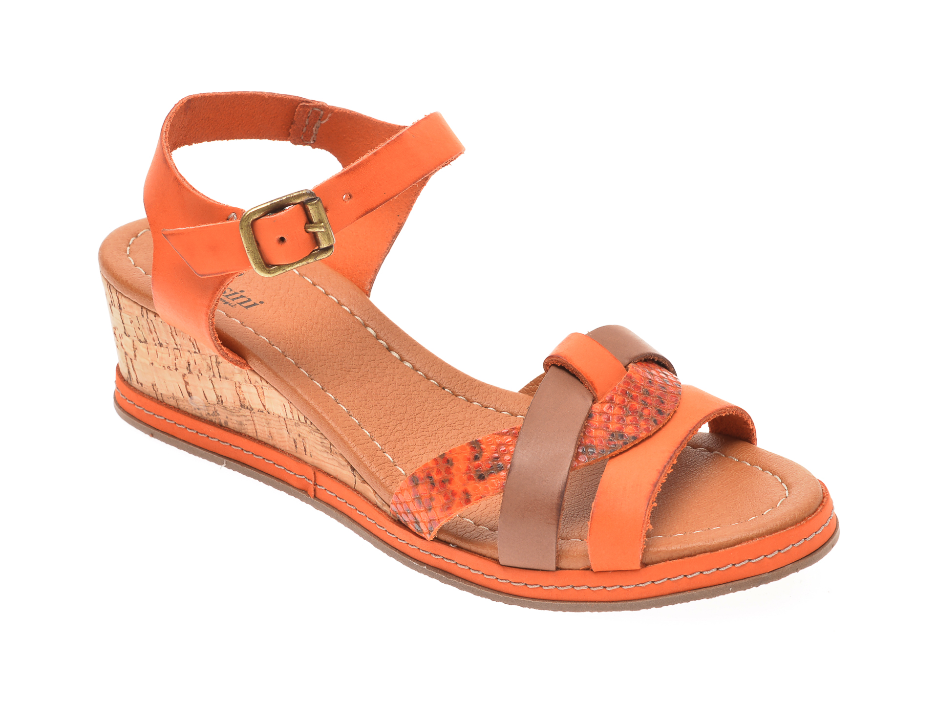 Sandale FLAVIA PASSINI portocalii, 22001, din piele naturala