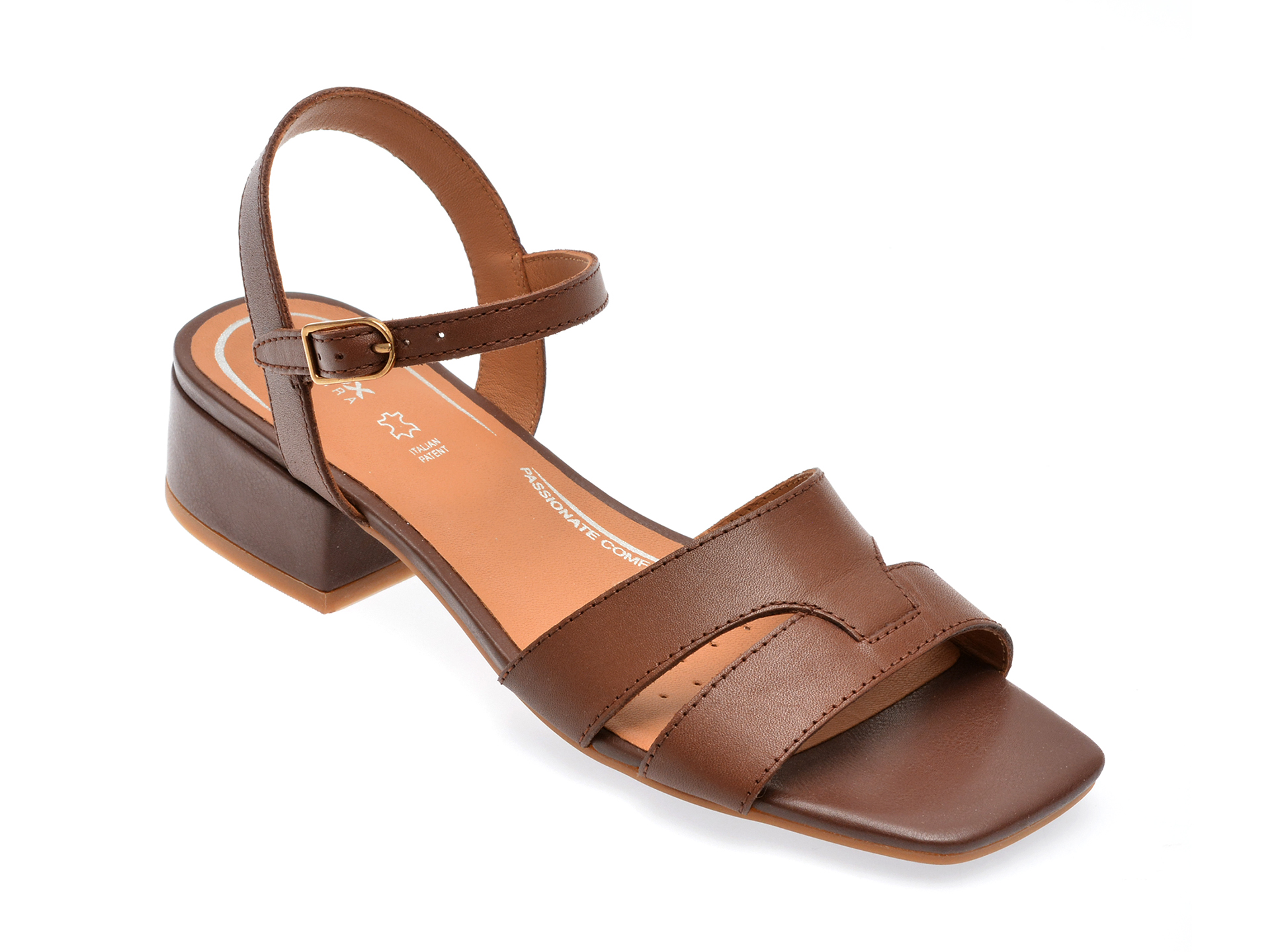 Sandale GEOX maro, D35RYA, din piele naturala /femei/sandale imagine noua