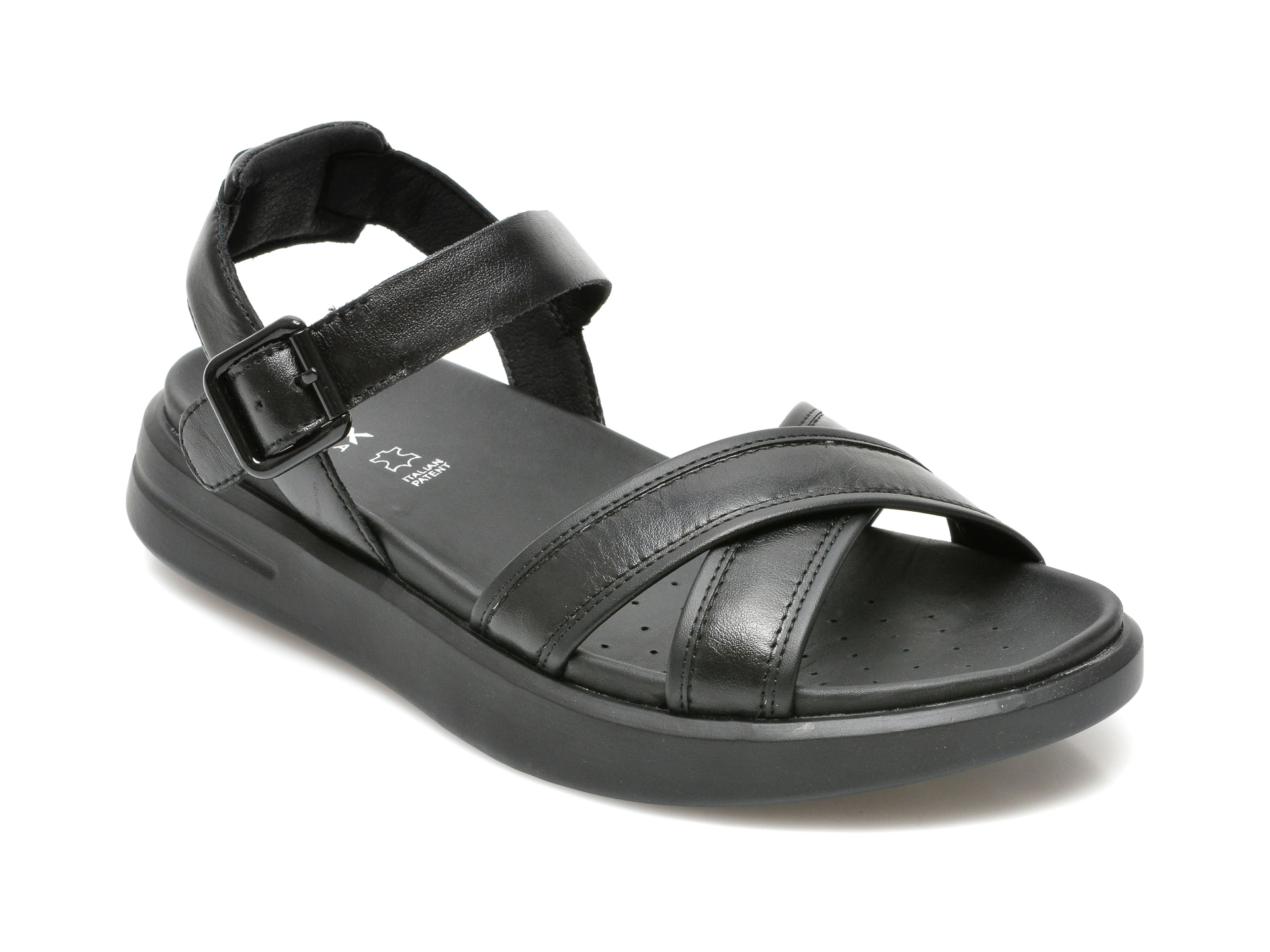 Sandale GEOX negre, D15PAB, din piele naturala