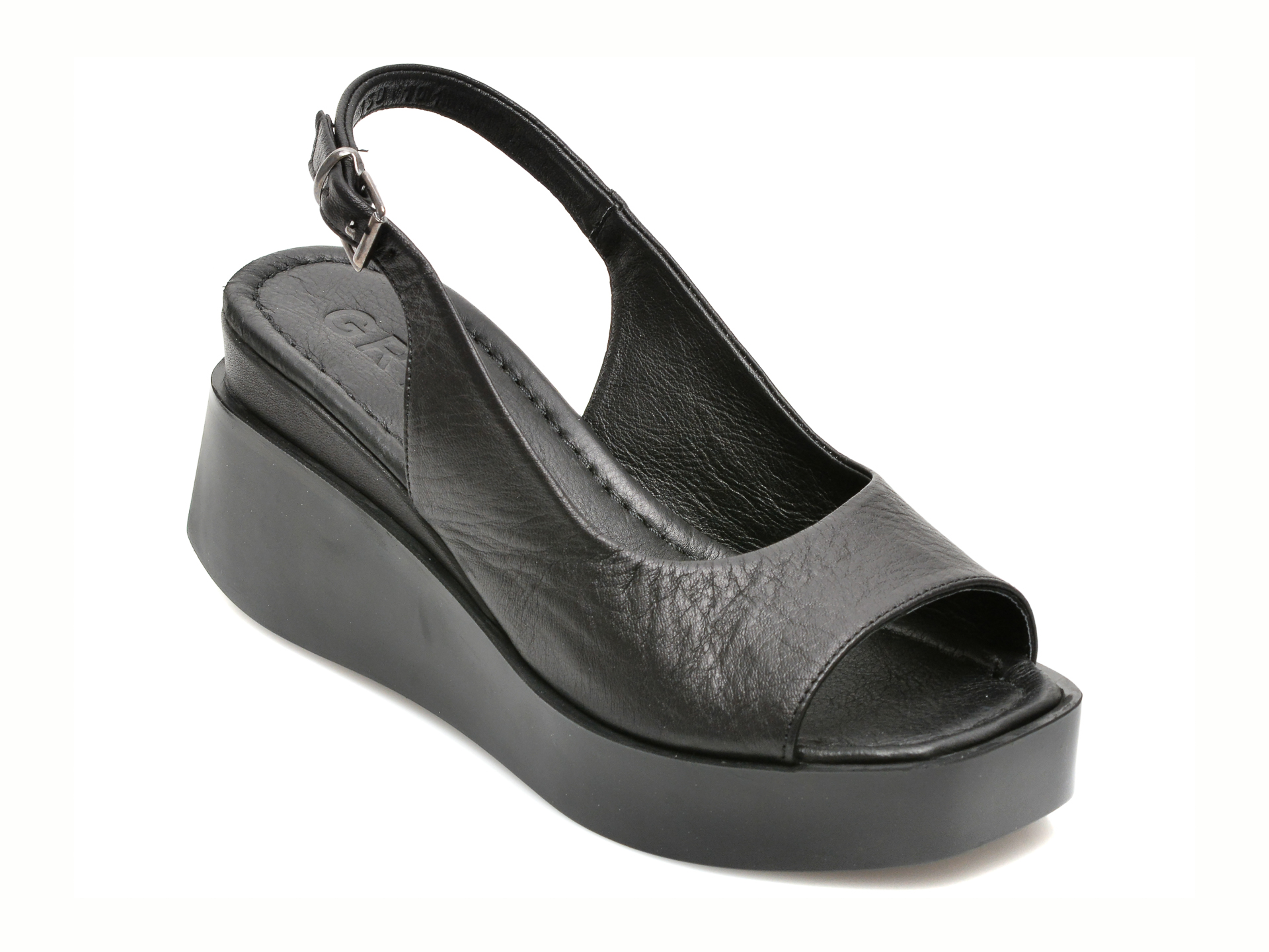 Sandale GRYXX negre, 130101, din piele naturala /femei/sandale imagine noua