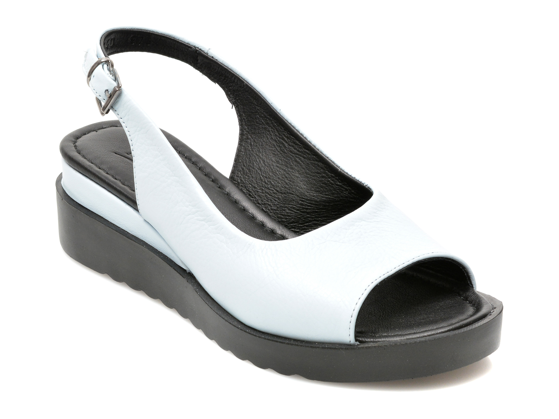 Sandale IMAGE albastre, 2740, din piele naturala Image imagine noua