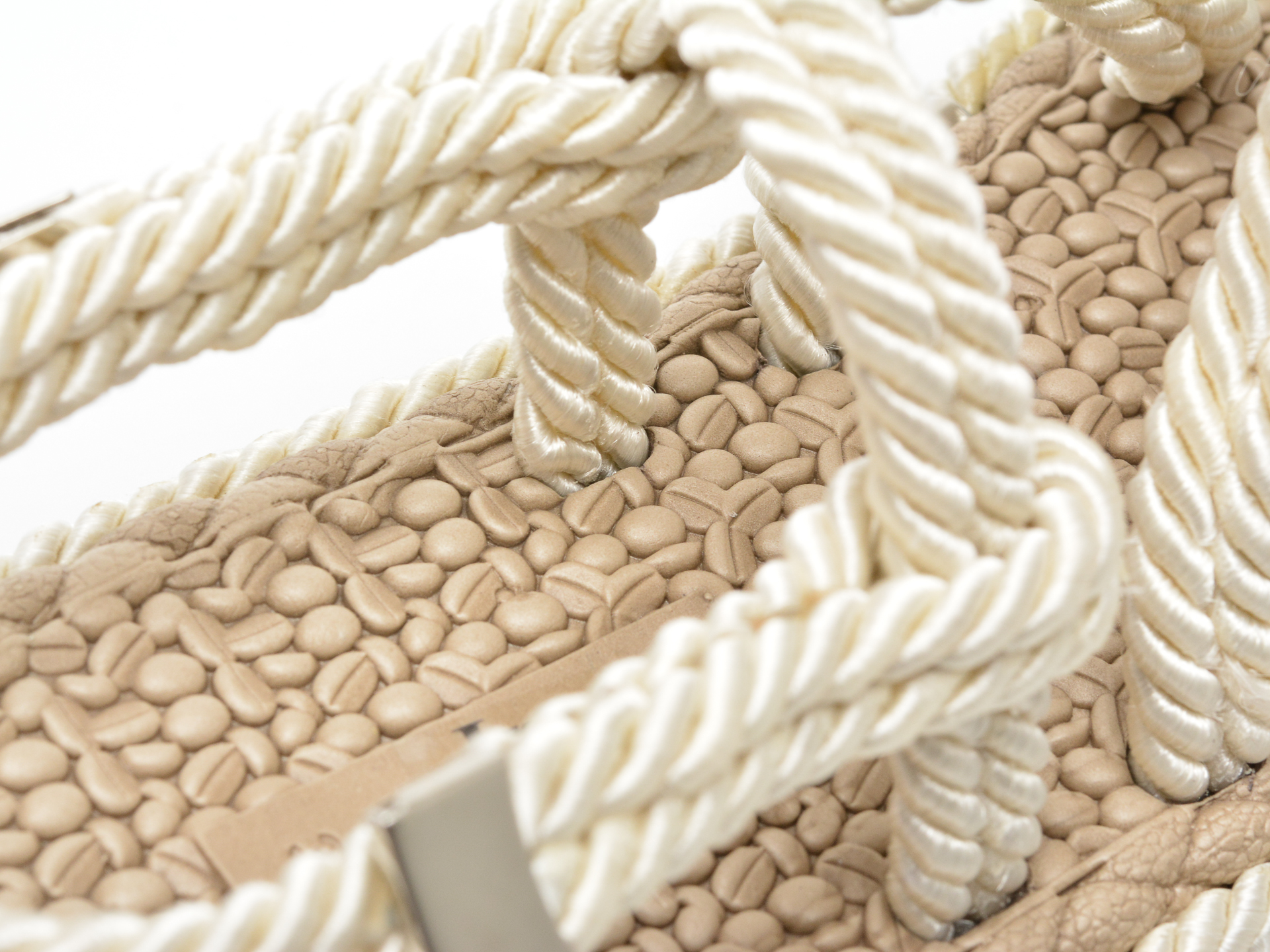 Poze Sandale IMAGE albe, 20221, din material textil Tezyo