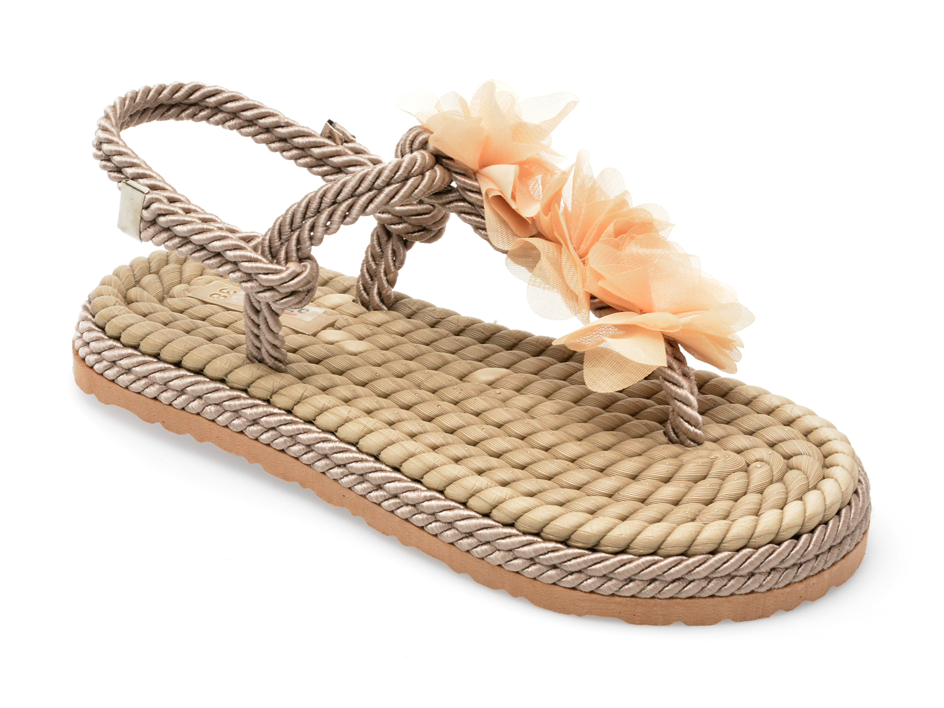 Sandale IMAGE gri, 2027, din material textil /femei/sandale imagine noua