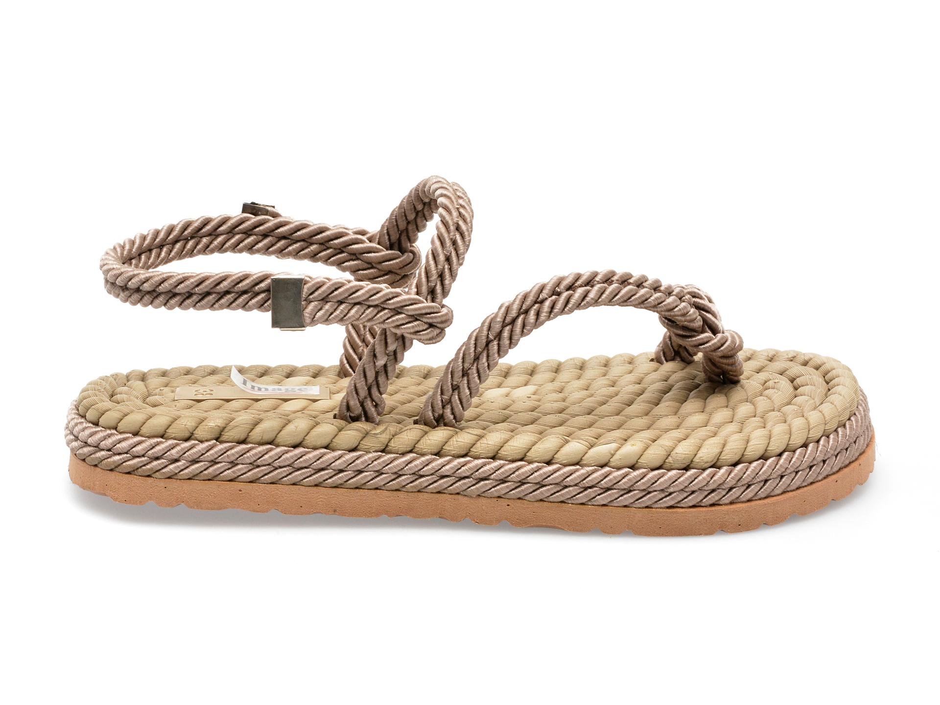 Poze Sandale IMAGE maro, 2020, din material textil Tezyo