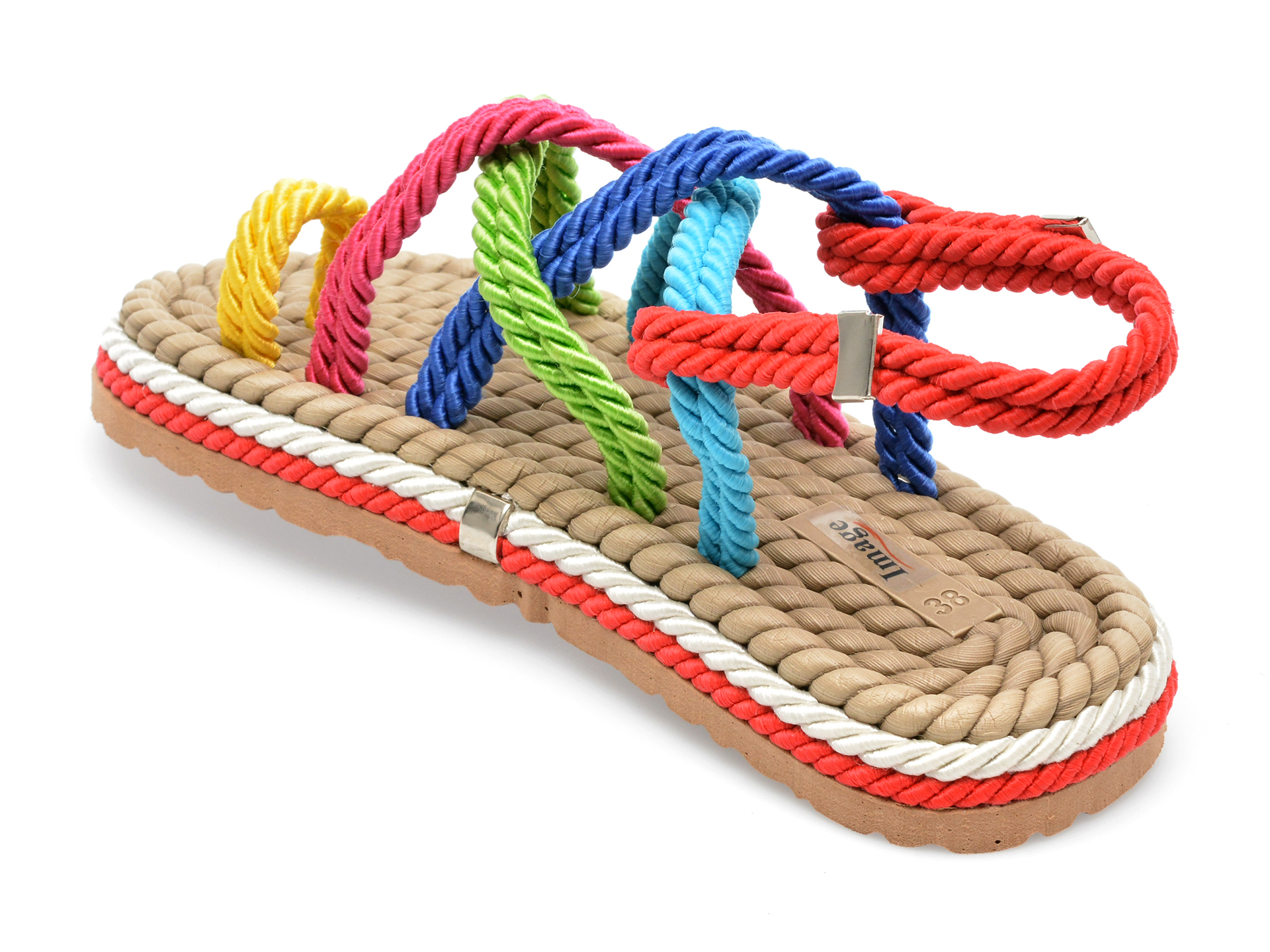 Poze Sandale IMAGE multicolor, 2022, din material textil Tezyo