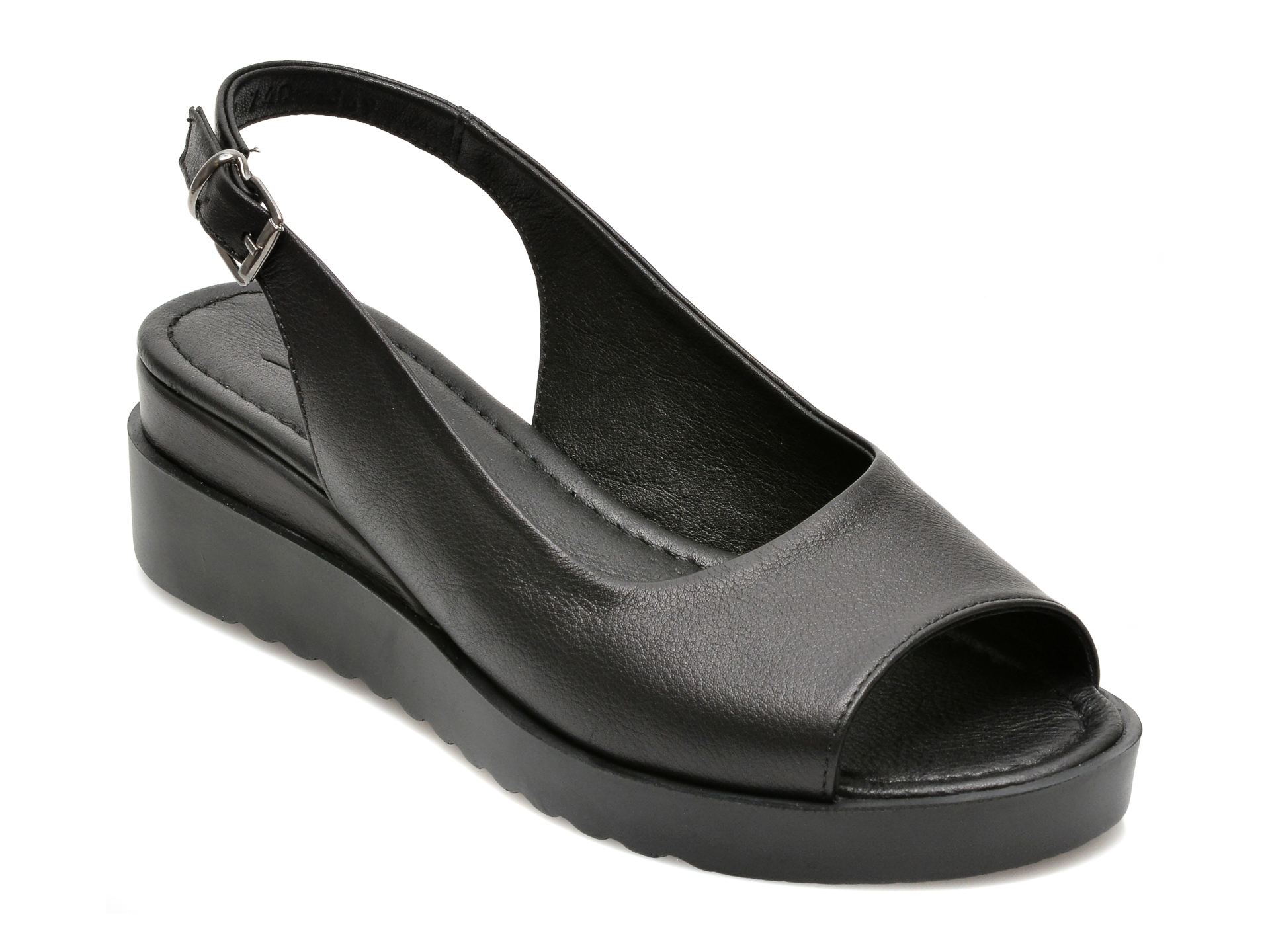 Sandale IMAGE negre, 2740, din piele naturala IMAGE imagine reduceri