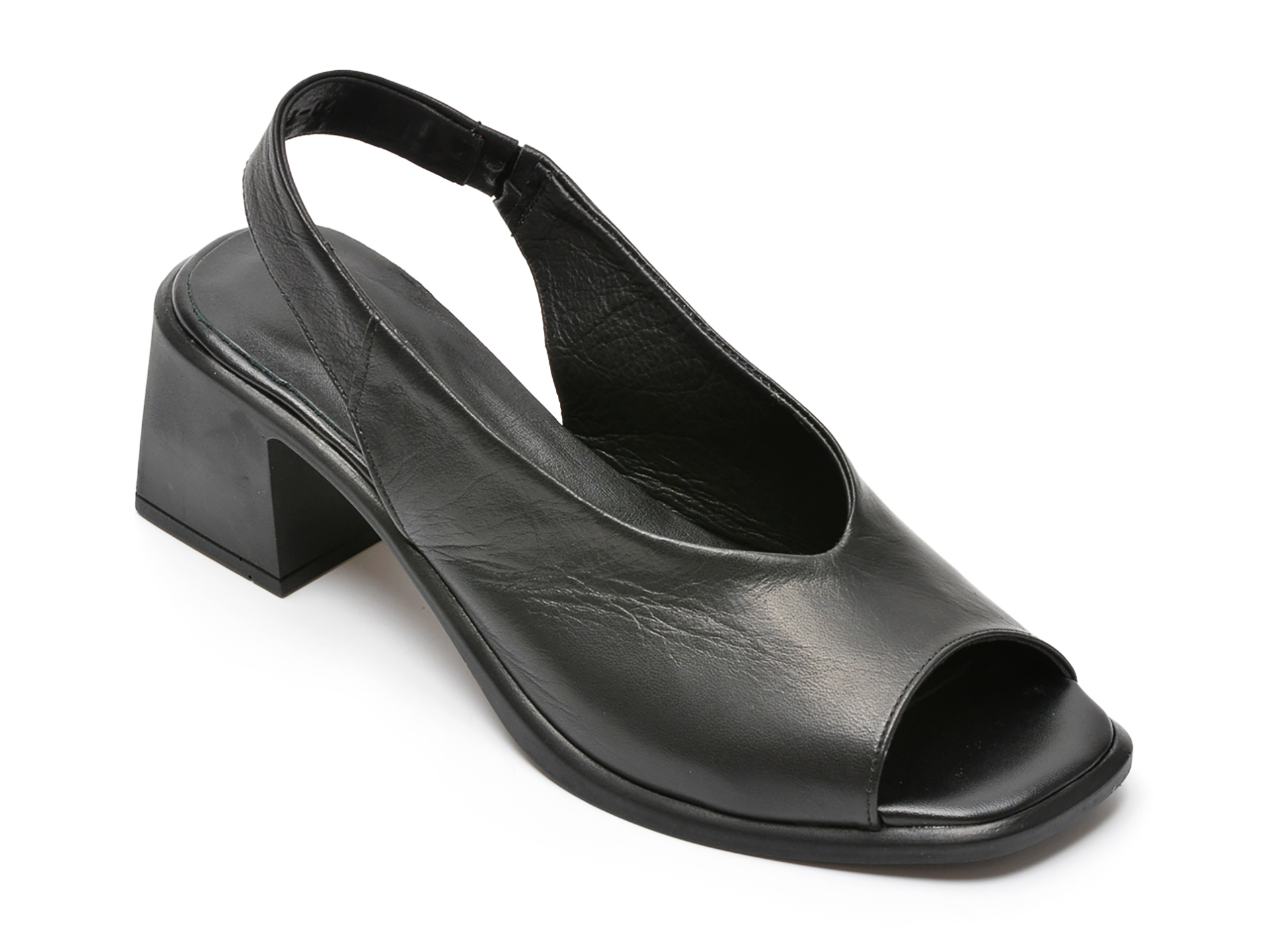 Sandale IMAGE negre, 875018, din piele naturala