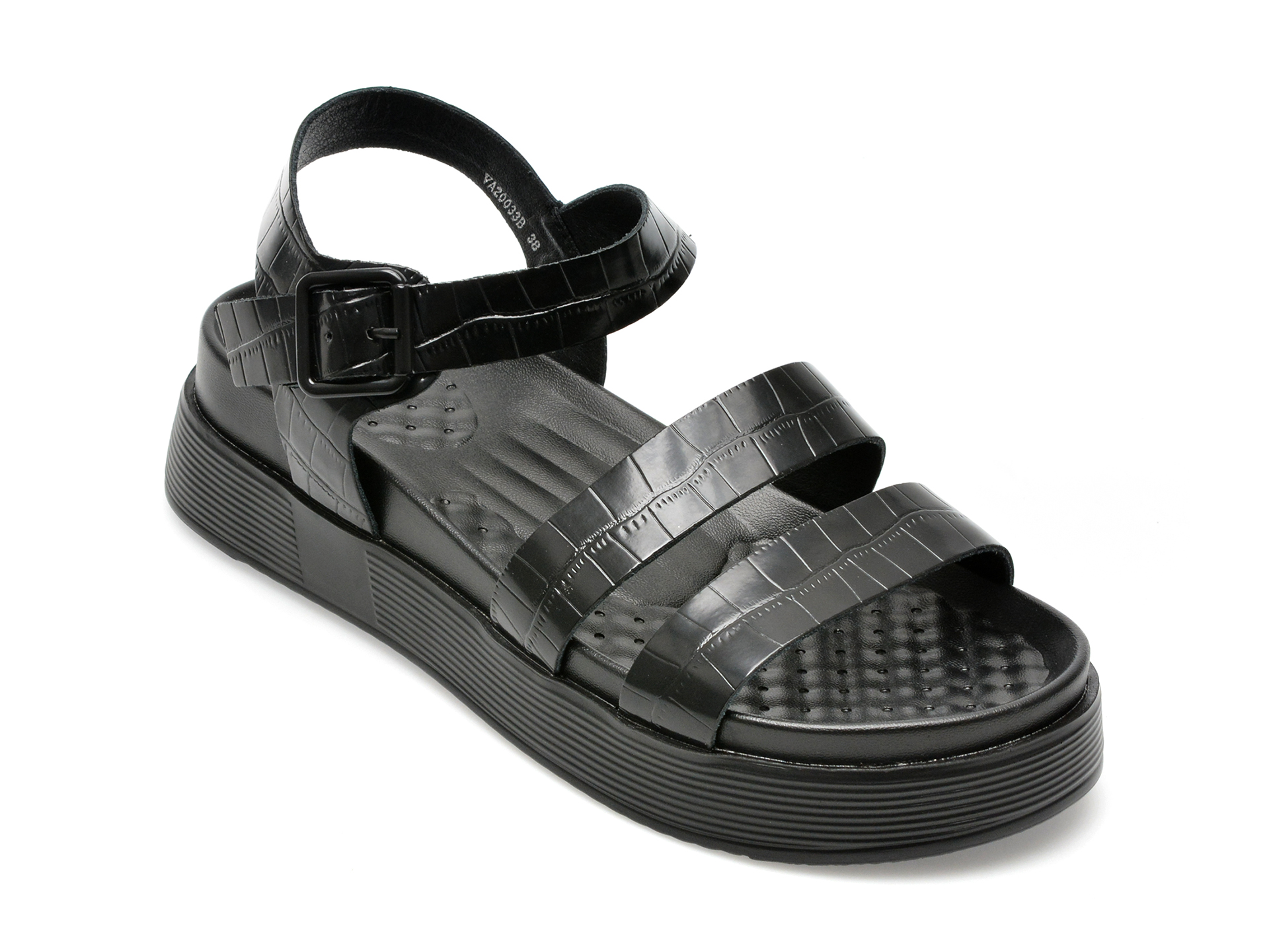 Sandale IMAGE negre, VA20033, din piele ecologica femei 2023-09-23