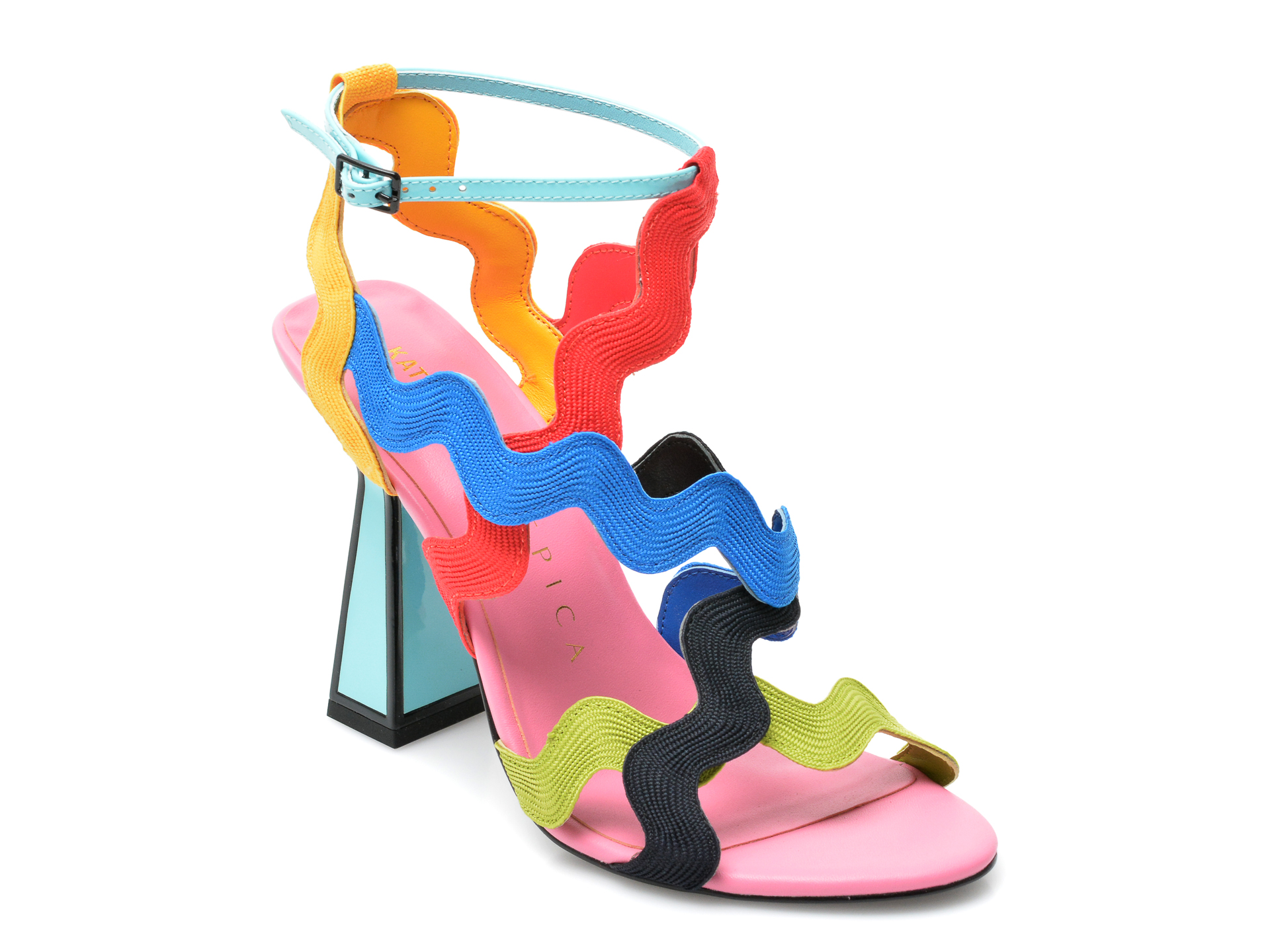 Sandale KAT MACONIE multicolore, JIHAN, din material textil