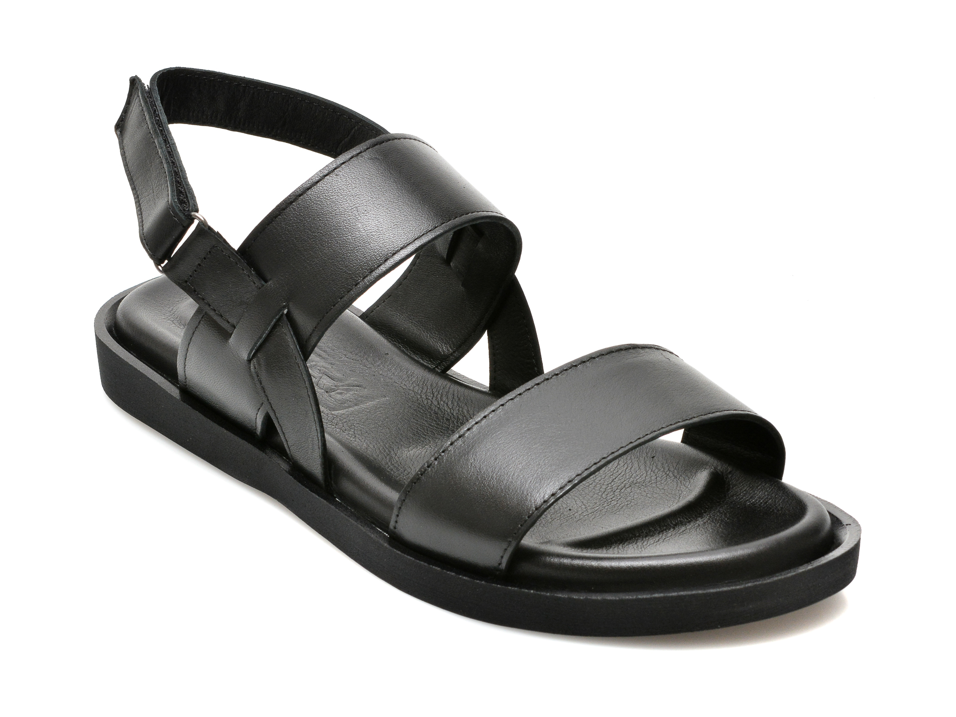 Sandale OTTER negre, 108, din piele naturala 2022 ❤️ Pret Super tezyo.ro imagine noua 2022