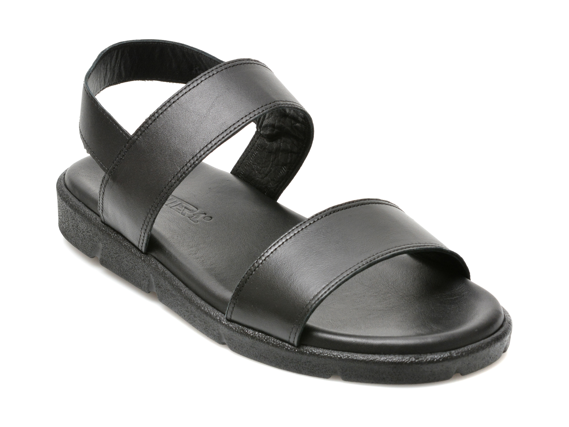 Sandale OTTER negre, 19748, din piele naturala 2022 ❤️ Pret Super tezyo.ro imagine noua 2022
