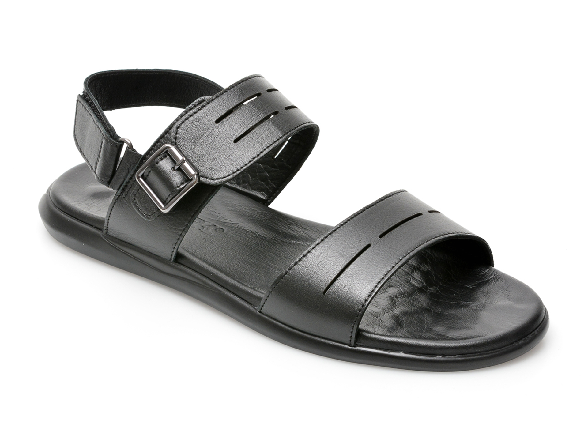Sandale OTTER negre, 19764, din piele naturala 2023 ❤️ Pret Super tezyo.ro imagine noua 2022