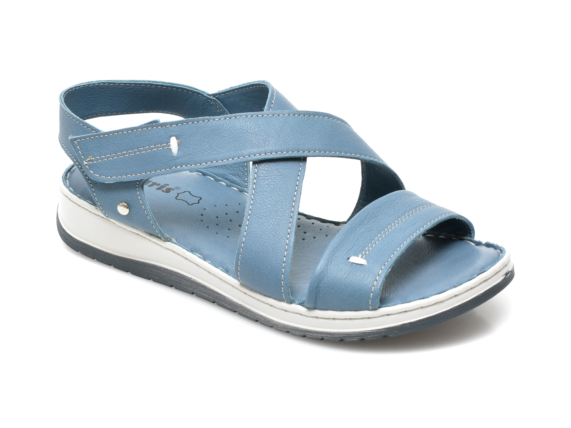 Sandale POLARIS albastre, 162029, din piele naturala