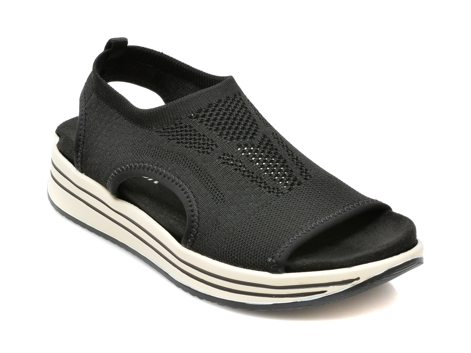 Sandale REMONTE negre, R2955, din material textil Remonte imagine noua