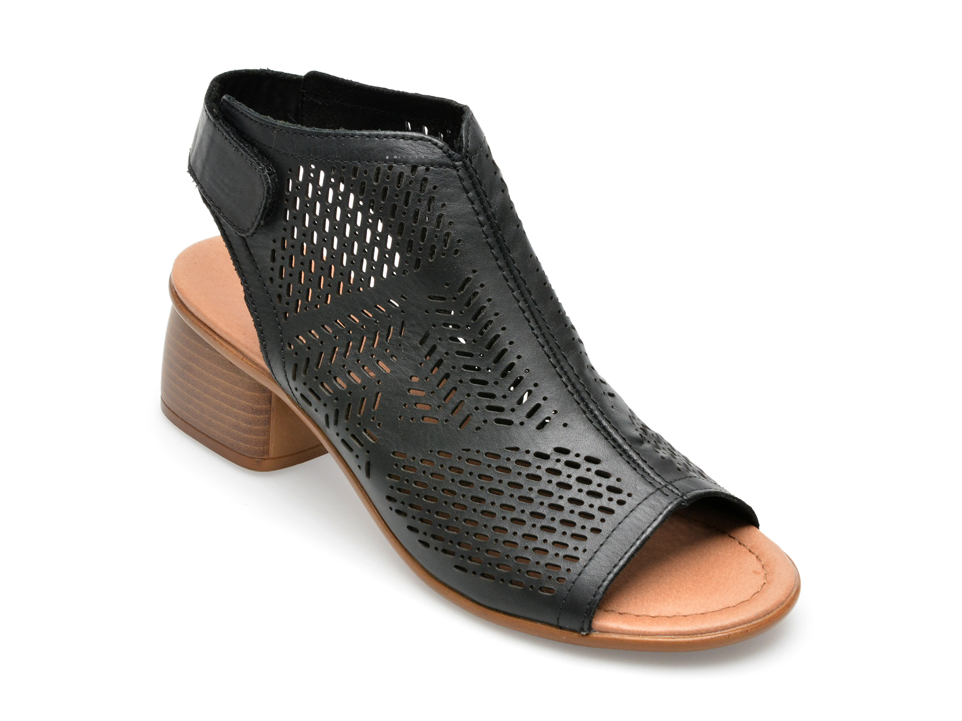 Sandale REMONTE negre, R8774, din piele naturala /femei/sandale imagine noua