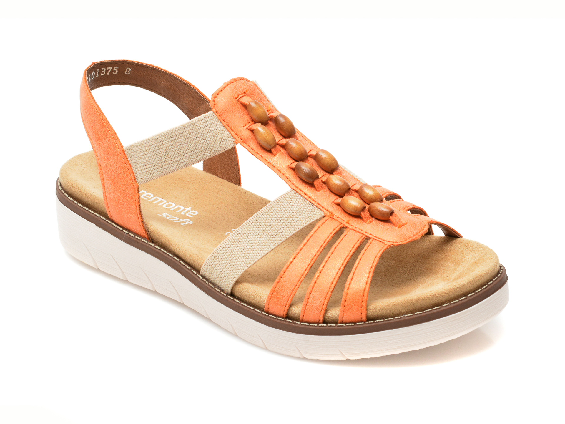 Sandale REMONTE portocalii, D2065, din piele ecologica Remonte imagine noua