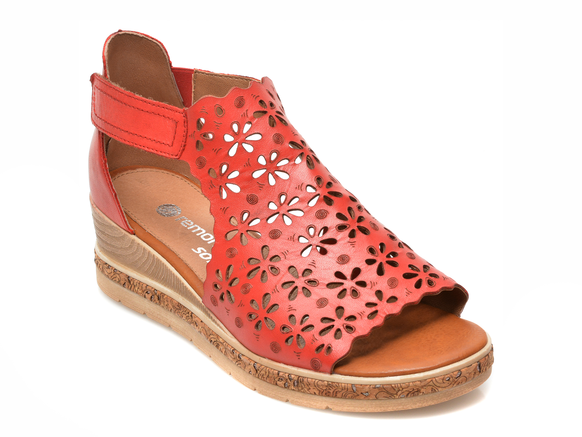 Sandale REMONTE rosii, D3056, din piele naturala Remonte imagine noua