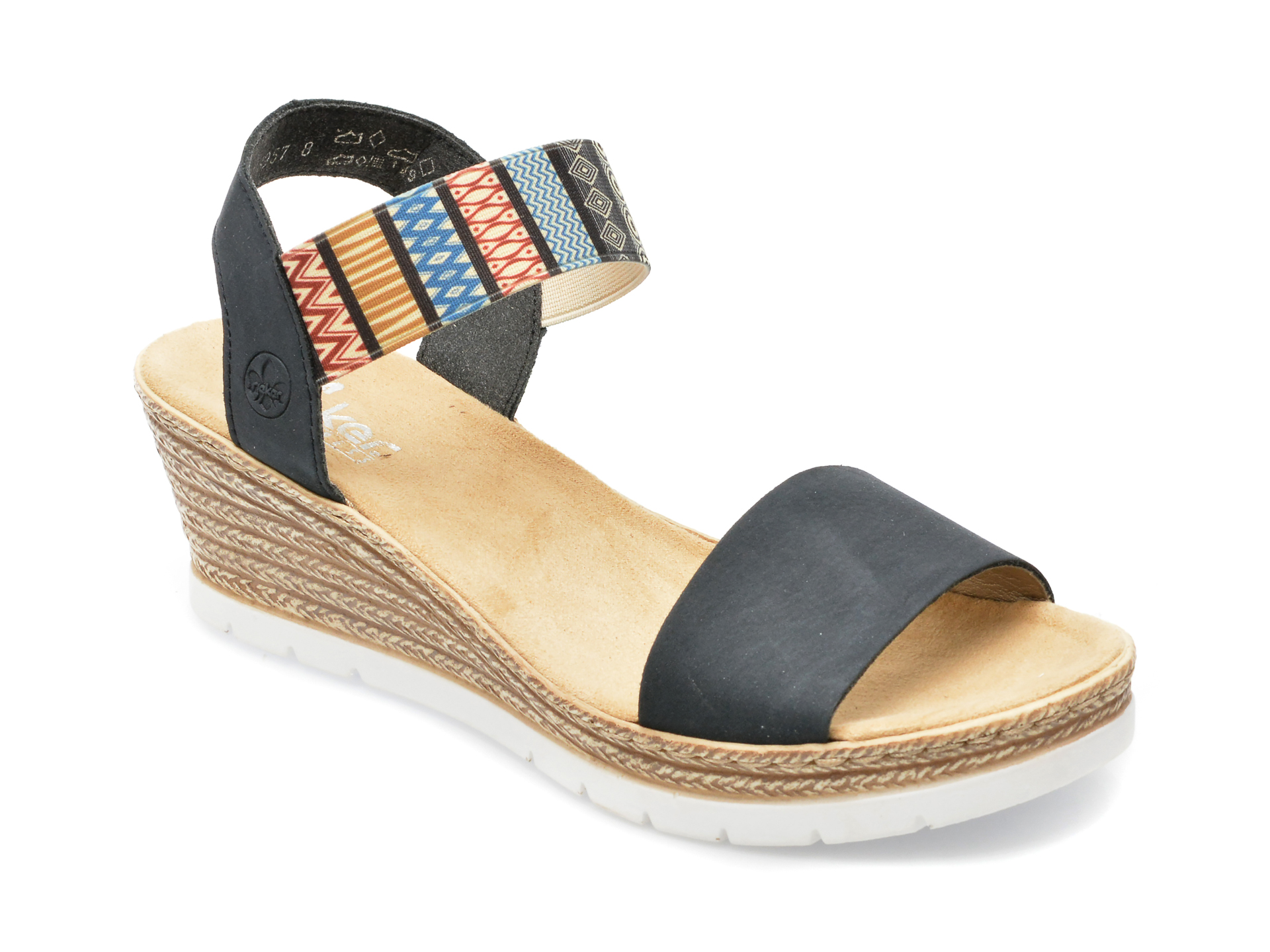 Sandale RIEKER bleumarin, 61910, din piele ecologica /femei/sandale imagine noua