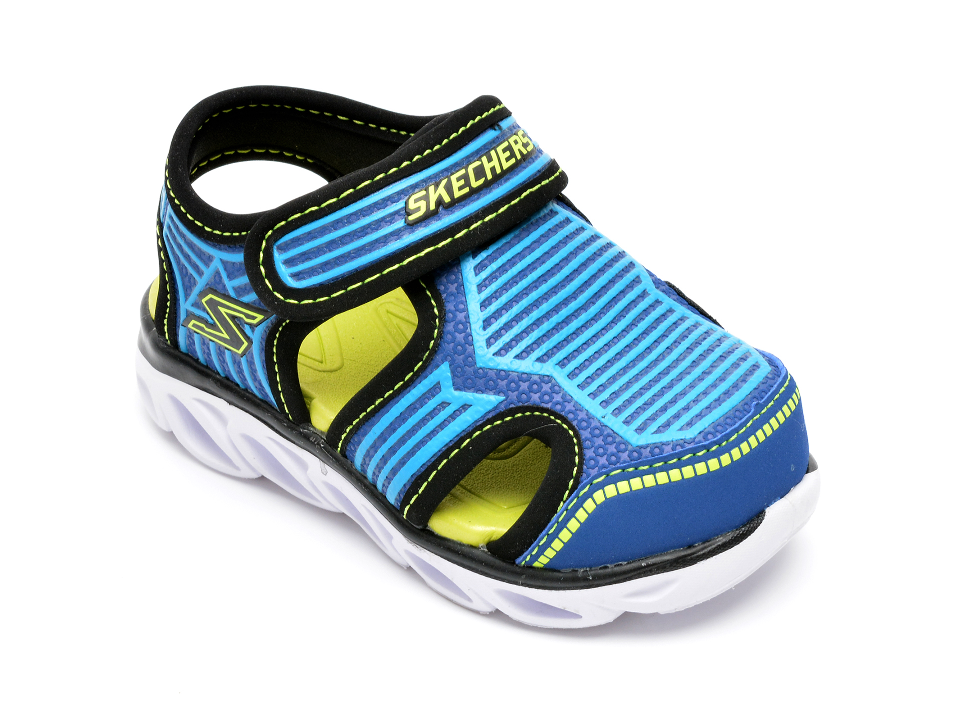 Sandale SKECHERS albastre, HYPNO-SPLASH, din piele ecologica 2023 ❤️ Pret Super tezyo.ro imagine noua 2022