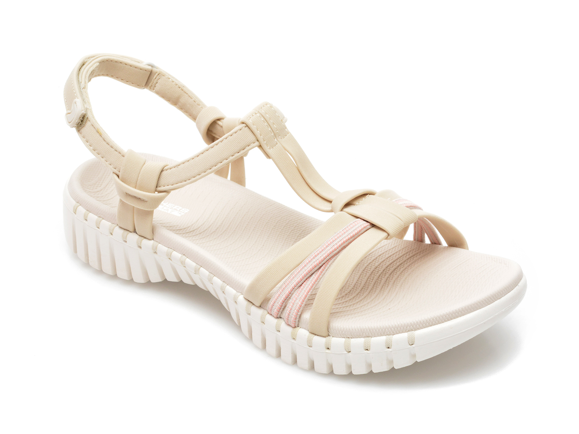 Sandale SKECHERS bej, Go Walk Smart, din material textil