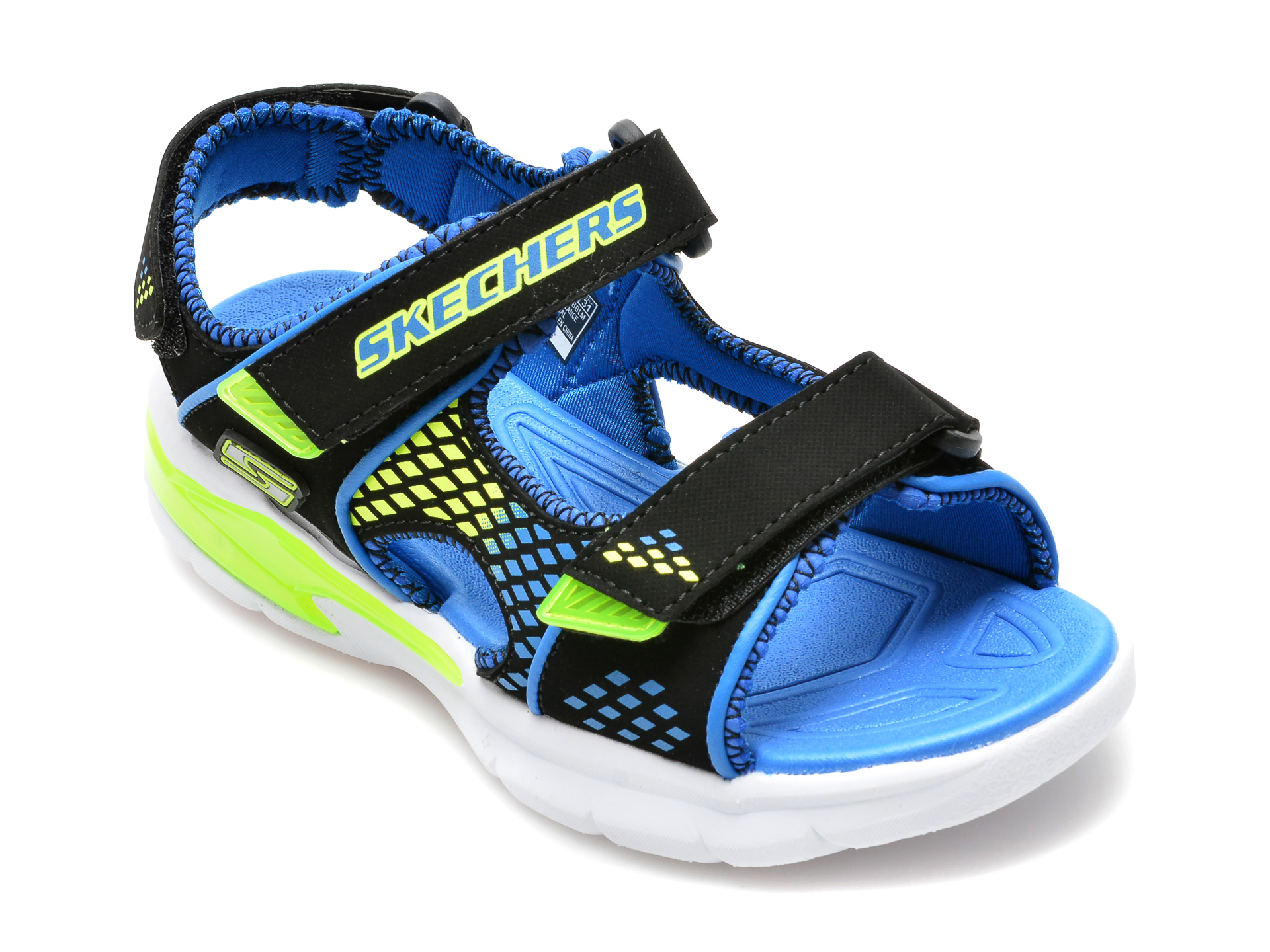 Sandale SKECHERS negre, E-II SANDAL, din material textil si piele ecologica 2022 ❤️ Pret Super tezyo.ro imagine noua 2022