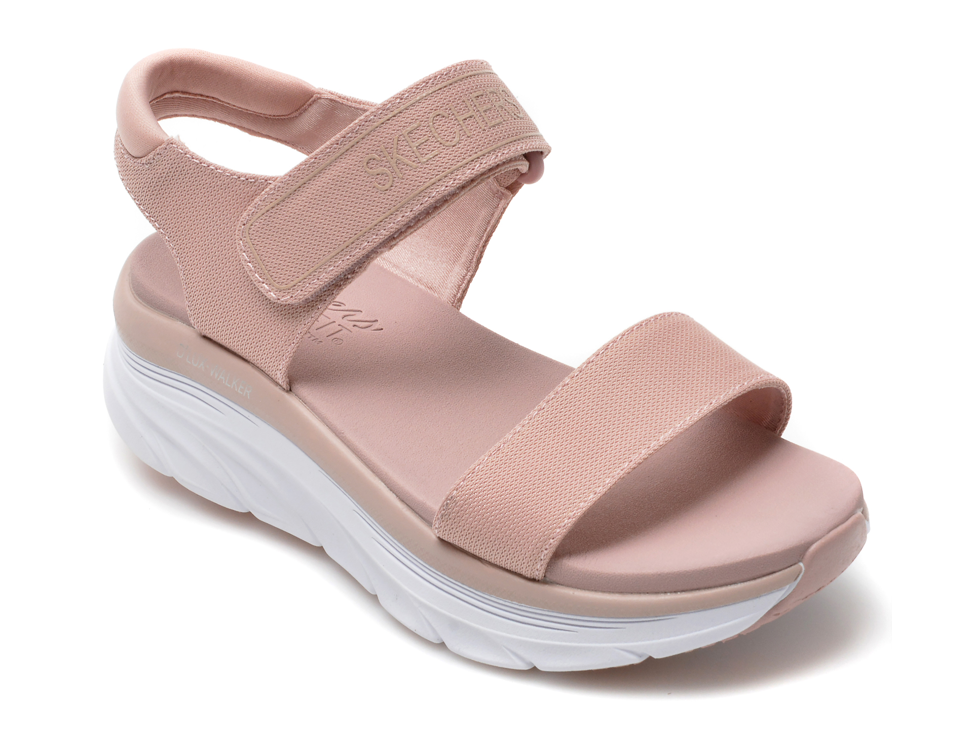 Sandale SKECHERS roz, D LUX WALKER, din material textil 2022 ❤️ Pret Super tezyo.ro imagine noua 2022