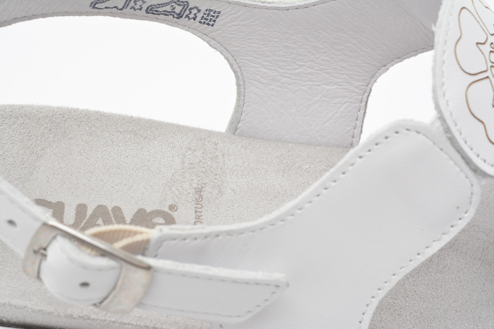 Poze Sandale SUAVE albe, 14501G, din piele naturala tezyo.ro
