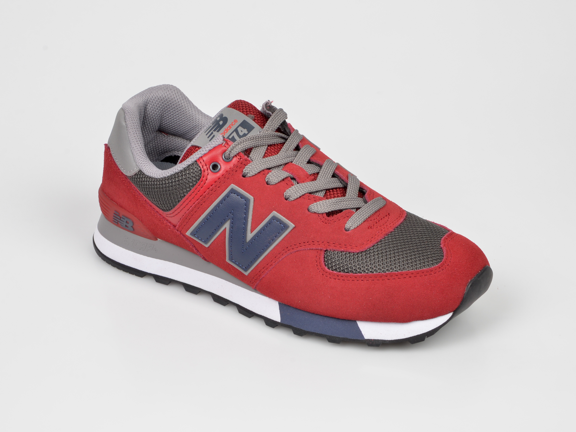 Pantofi sport NEW BALANCE rosii, ML574, din material textil si piele intoarsa